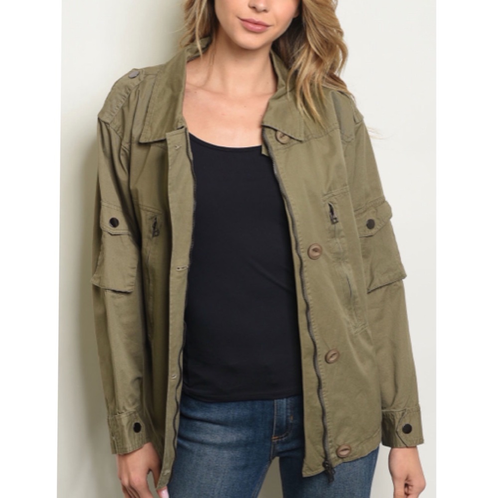 Olive utility jacket